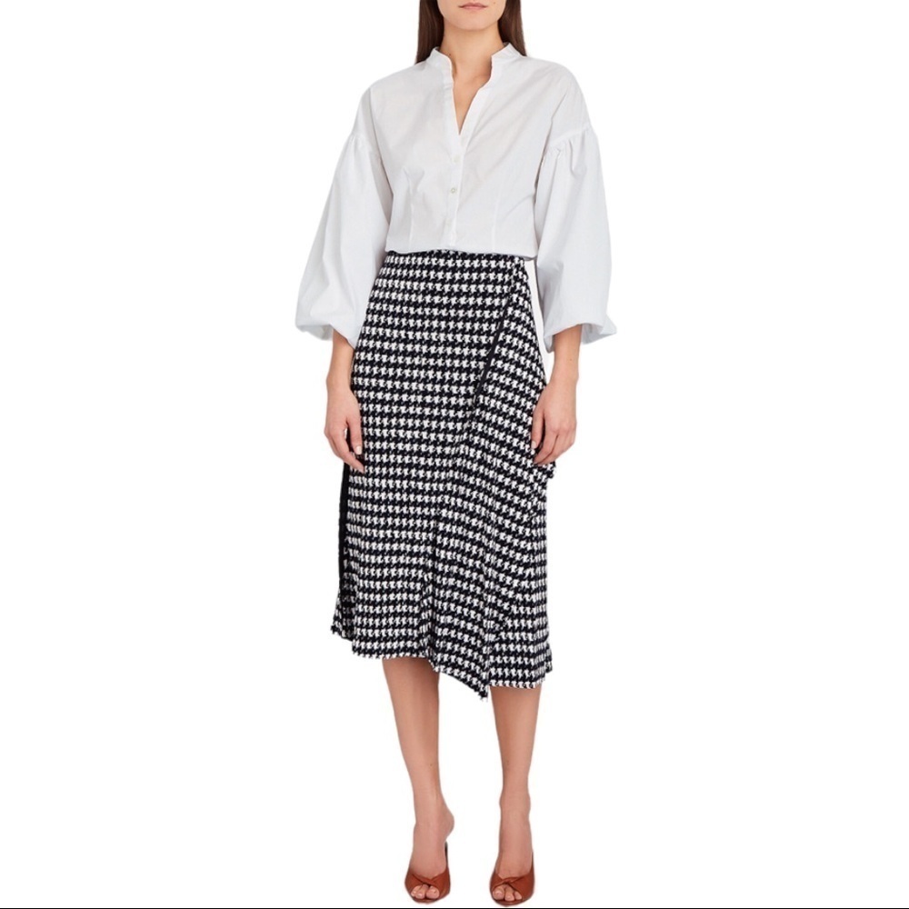 NWT VERONICA BEARD Aileen Puff Sleeve Poplin Blouse - Picture 3 of 7